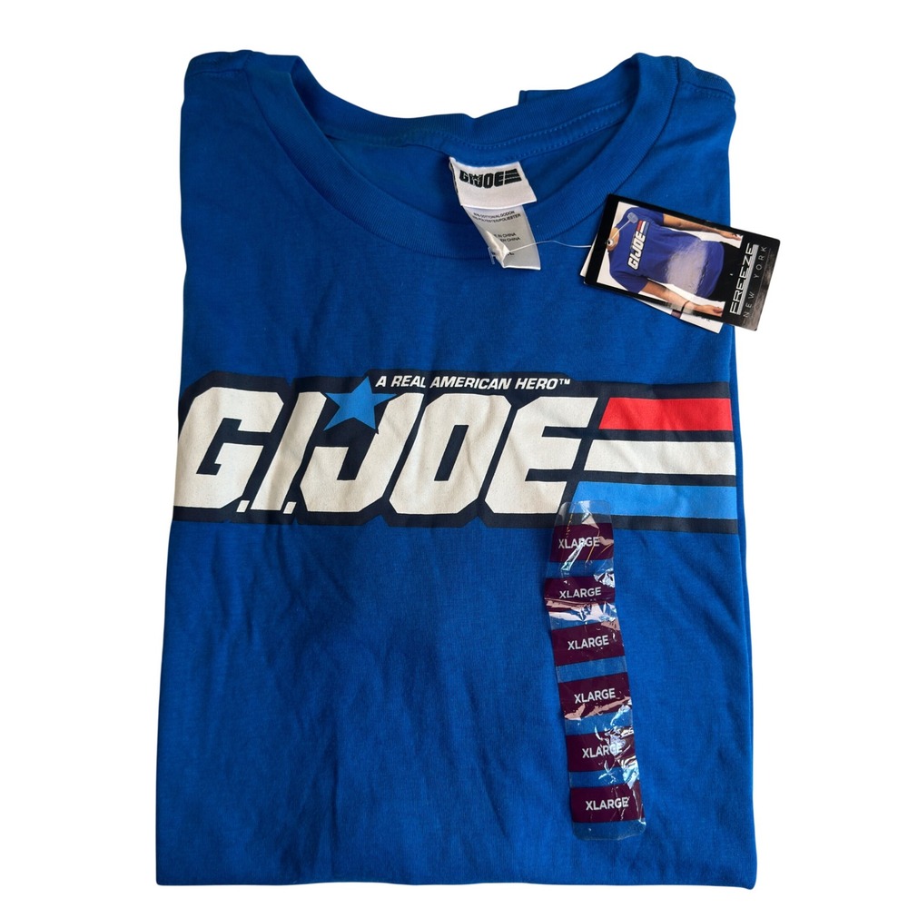 G.I.‎ Joe T-Shirt 2023 Blue Cotton Poly Graphic Logo XL NWT